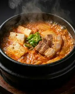 Hình ảnh Sup kim chi thịt heo