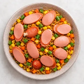 Hình ảnh Mì trộn xúc xích