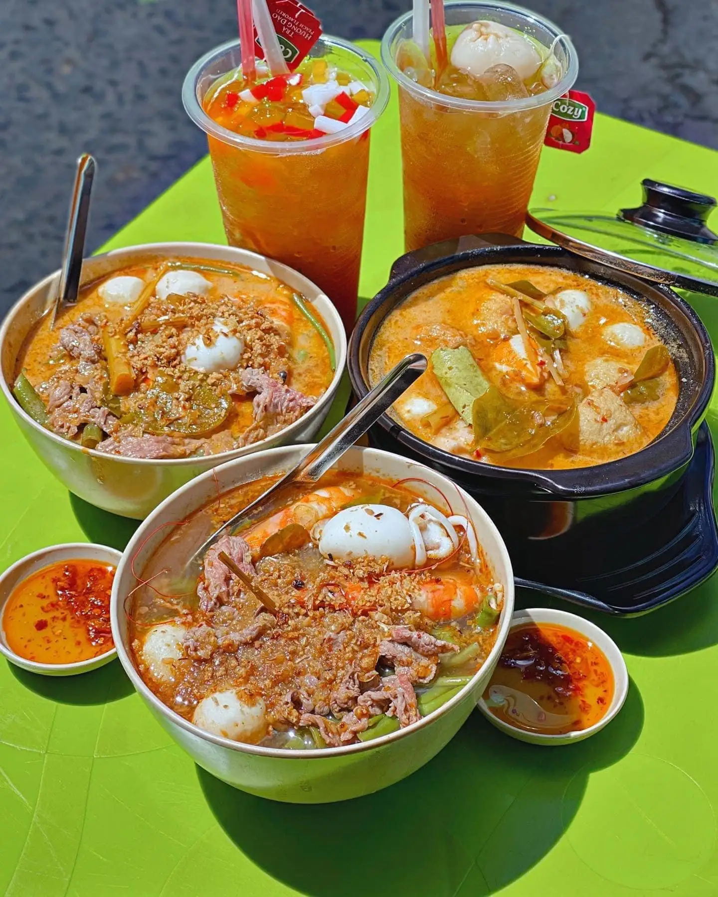 combo bún thái tomyum - trà đào - 88.000 ₫ tại Bún Thái Anh - Chung Cư Nguyễn Thiện Thuật