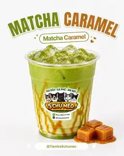 Matcha caramel - 40.000 ₫ tại Tiệm Trà 5 Chú Mêo - Gu Trà Đậm Vị - Lạc Long Quân