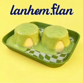 Hình ảnh Flan Uyên Ương Kem Matcha