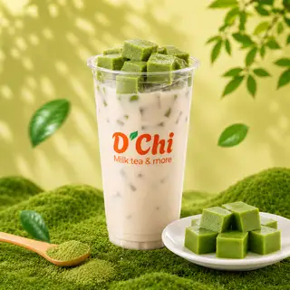 Hình ảnh Xanh Sữa Nhài Pudding Matcha tươi