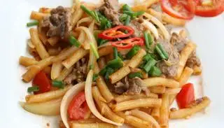 Hình ảnh nui xào thập cẩm