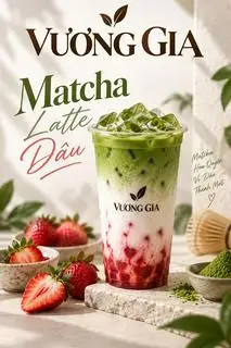 Hình ảnh Matcha latte dâu (L)