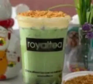 Hình ảnh Matcha trân châu đường đen kem trứng dừa nướng