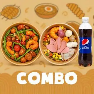 Hình ảnh Combo cá viên chiên mắm mỳ trộn tùm lum - 01 Pepsi