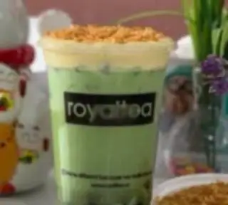 Hình ảnh Matcha trân châu đường đen kem trứng nướng