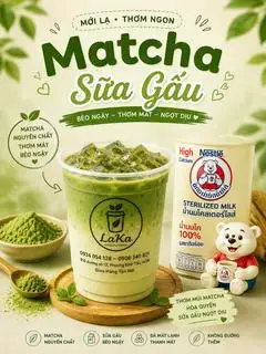 Hình ảnh Matcha sữa gấu