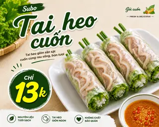 Hình ảnh GỎI CUỐN TAI HEO - 1 CUỐN