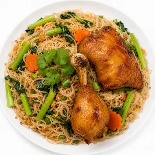 Hình ảnh Bún gạo gà chiên