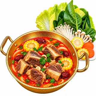 Hình ảnh Combo lẩu sườn bò kim