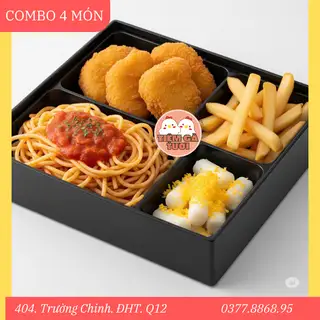 Hình ảnh Combo mỳ Ý - gà viên - khoai - bánh gạo