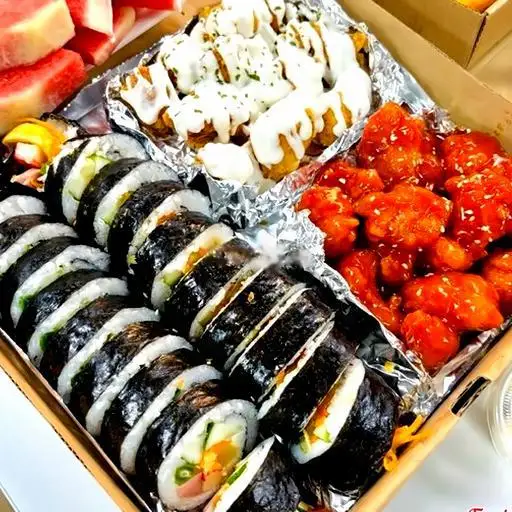 Hình ảnh Kimbap - gà sốt cay ngọt - kem box - 89120