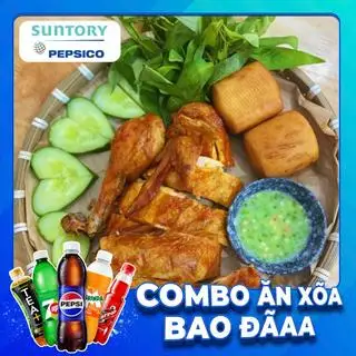 Hình ảnh Combo Nửa Gà Nướng Vị Cay Hàn Quốc - kèm 2 bánh bao + Pepsi 