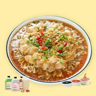Hình ảnh Ức gà nấm kim châm hấp thuỷ nhiệt