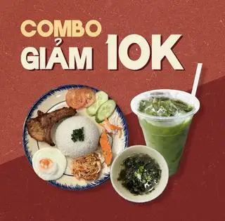 Hình ảnh 1 Cơm Tấm Sườn Cọng + 1 Topping + 1 Nước Mát + Canh
