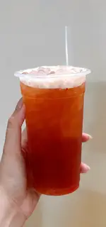 Hồng trà DÂU  - 30.000 ₫ tại Bún Thái, Lẩu Ly & Cá Viên Nhà Bé Nọng - Hoàng Xuân Nhị