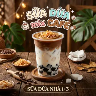 Hình ảnh Sữa dừa mix vị Cafe