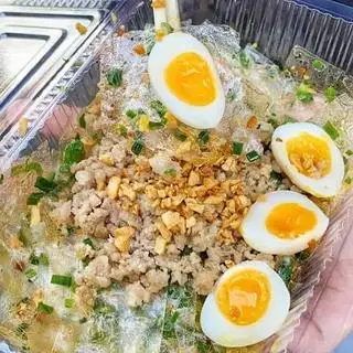 Hình ảnh Bánh tráng mỡ hành thịt bằm