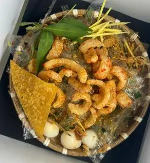 Hình ảnh bánh tráng trộn da heo