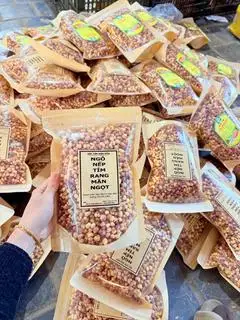 Hình ảnh ngô nếp tím rang