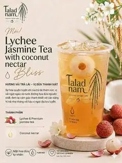 Lychee Jasmine Tea with Coconut Nectar 500ml - 69.000 ₫ tại Talad Nam - Coconut Nectar & Cafe - Trần Quang Khải
