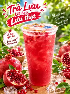 Hình ảnh Trà Dâu Mix Lựu  750 ml
