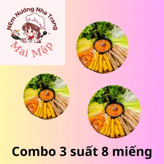Hình ảnh Combo nhóm bạn thân - 3 suất nem nướng Nha Trang 8 miếng