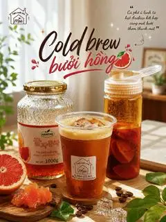 Hình ảnh Cold brew bưởi hồng