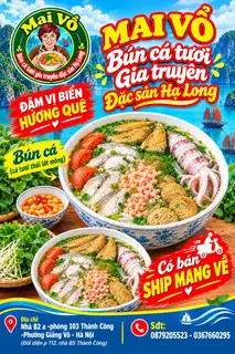Hình ảnh Combo 2 Bún(hoặc bánh đa) Cá Chiên-Tôm và Cá Tươi-Tôm