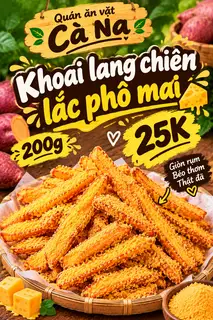 Hình ảnh Khoai lang chiên lắc phô mai