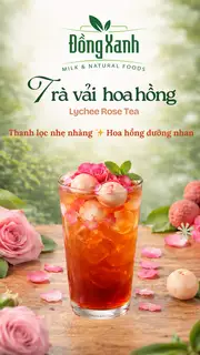 Trà Vải Hoa Hồng - 40.000 ₫ tại Cà Phê Đồng Xanh - Nguyễn Trường Tộ