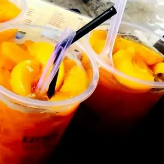 ( best seller ) Trà đào ly 700ml ( 4 miếng đào giòn ) - 29.000 ₫ tại Dung Trà Sữa & Trà Đào - Võ Văn Kiệt  