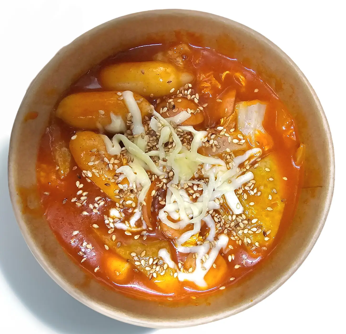 Tokbokki phô mai XỐT CAY ( xúc xích + chả cá) - 75.000 ₫ tại HTV Quán - Tokbokki, Mì Trộn & Gà Rán - Tôn Đản