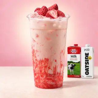 Hình ảnh Sữa tươi dâu sấy