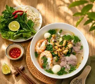 Hình ảnh Hủ tiếu nước tôm thịt