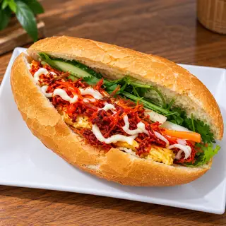 Hình ảnh Bánh Mì Trứng Bò Khô