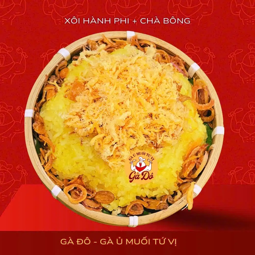 Xôi Nếp Hành Phi + Chà Bông - 40.000 ₫ tại Gà Đô - Gà Ủ Muối Tứ Vị - Xóm Chiếu