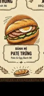 Hình ảnh bánh mì pate trứng 