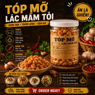 Tóp Mỡ ( Nhỏ ) Da Giòn Rim Mắm Tỏi - Tiệm Nhà Chíp - 79.000 ₫ tại Ăn Vặt Chíp Chíp - Mì Trộn, Cá Viên Chiên & Tóp Mỡ Da Giòn - Nguyễn Đình Chiểu