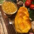 Hình ảnh Combo bánh mì hoa cúc - chè bưởi