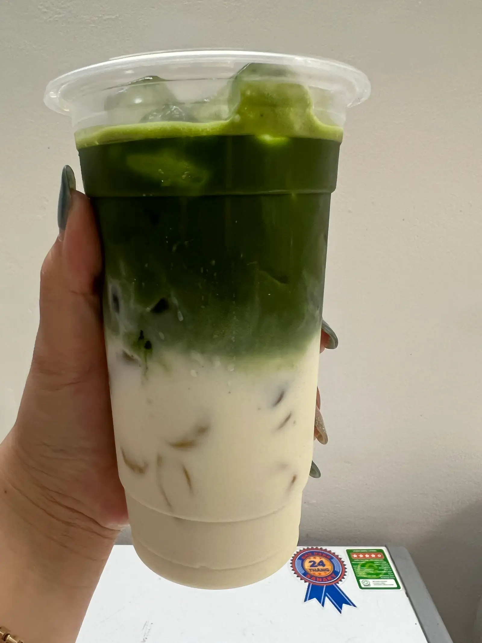 X2 Matcha latte - 35.000 ₫ tại Món Bột Chiên Trứng Đánh, Bánh Hẹ & Matcha Latte - Nguyễn Duy Dương