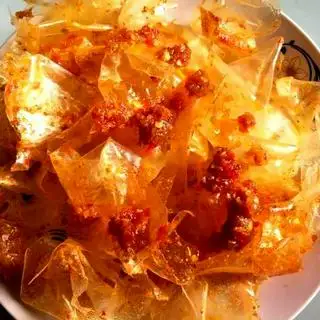 Hình ảnh Bánh tráng dẻo sa tế tỏi muối tắc tóp mỡ