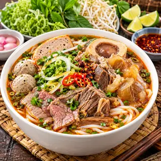 Hình ảnh Bún bò thập cẩm full topping - đủ đầy topping siêu chất lượng