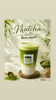 Hình ảnh Matcha latte kem muối