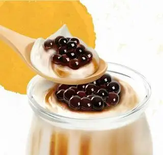 Hình ảnh Sữa Chua Đánh Đá Trân Châu Đường Đen