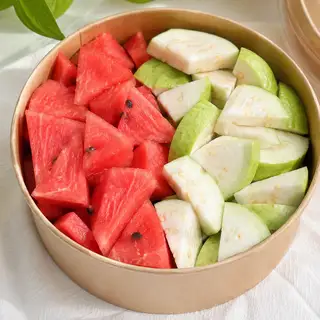 Hình ảnh dưa hấu+ ổi giòn ngọt 