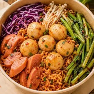 Hình ảnh Mì cay trộn cá viên