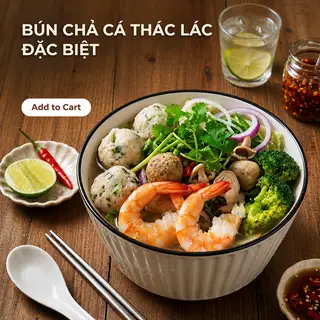 Bún Chả Cá Thác Lác Đặc Biệt - 106.000 ₫ tại Cô Út - Bún & Lẩu Chả Cá Thác Lác - Lê Văn Lương