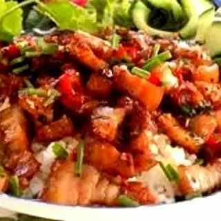 Hình ảnh Combo Cơm Thịt Rang Cháy Cạnh